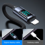 JOYROOM S-CL020A16 20W USB-C / Type-C para 8 Pinos Cabo de Dados de Carregamento Rápido com Display Digital, Type-C para 8 Pinos