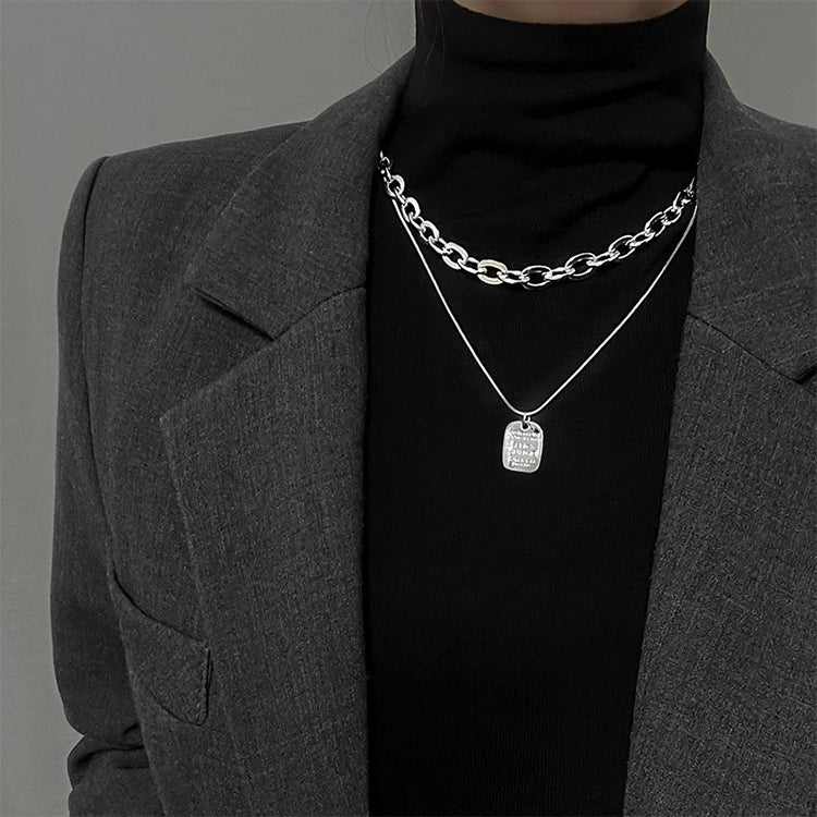 Ladies Alphabet Versatile Titanium Steel Necklace Twist Chain, XL2001, XL1951, XL1400, XL1437, XL2010, XL1505, XL1839, XL1864, XL1502, XL1570, XL1170, XL1459, XL1788, XL1780, XL1946, XL1089, XL1958, XL1983, XL1941, XL1944, XL1090, XL1114, XL1791, XL179...