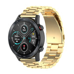 22mm Three Bead Stainless Steel Metal Watch Band, For Honor Watch GS 3i
