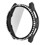 Caixa de Relógio com Diamantes de Uma Só Fileira em PC + Vidro Temperado, Para Samsung Galaxy Watch5 44mm