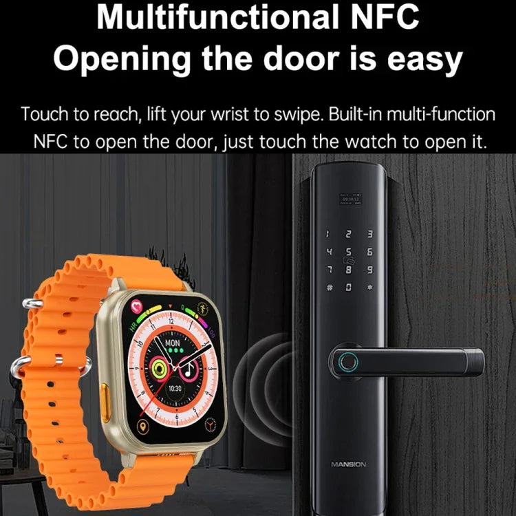 Relógio Inteligente N22 2 em 1 com Ecrã HD de 1,96 polegadas, Auricular Bluetooth para Chamada Desportiva