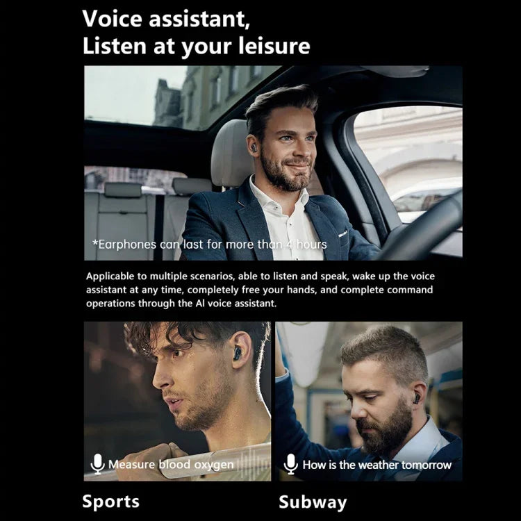 Relógio Inteligente N22 2 em 1 com Ecrã HD de 1,96 polegadas, Auricular Bluetooth para Chamada Desportiva