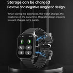 Relógio Inteligente N22 2 em 1 com Ecrã HD de 1,96 polegadas, Auricular Bluetooth para Chamada Desportiva