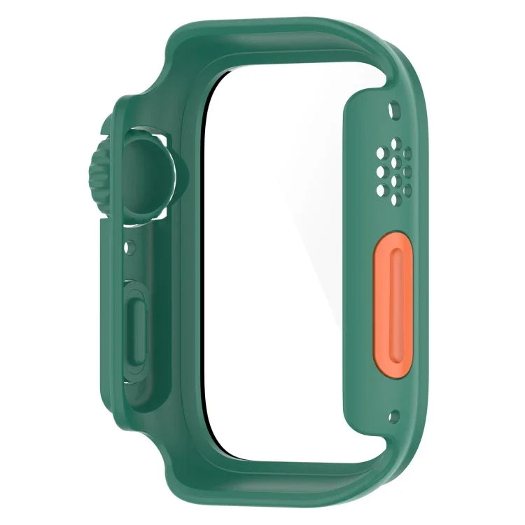 Tempered Film + PC Integrated Watch Protective Case, For Apple Watch Series SE 2 / 6 / SE / 5 / 4 40mm, For Apple Watch Series 9 / 8 / 7 41mm, For Apple Watch Series SE 2 / 6 / SE / 5 / 4 44mm, For Apple Watch Series 9 / 8 / 7 45mm