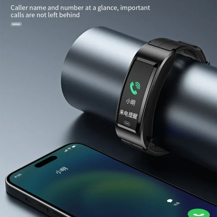 Pulseira Inteligente B7 com Auricular Bluetooth, Suporta Monitorização do Sono / Monitorização de Oxigénio no Sangue / Monitorização de Frequência Cardíaca