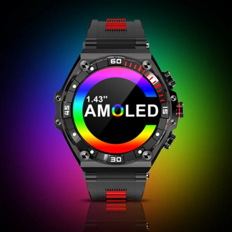 Relógio Inteligente CT18 com Ecrã AMOLED de 1,43 polegadas, Suporta Chamada Bluetooth / Detecção de Oxigénio no Sangue