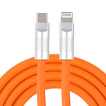 Série Mech 120W USB-C / Type-C para 8 Pinos Plugue Metálico Cabo de Dados de Carregamento Rápido em Silicone, Comprimento: 1.2m, 8 Pinos, 1.2m Type-C para 8 Pinos