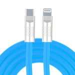 Série Mech 120W USB-C / Type-C para 8 Pinos Plugue Metálico Cabo de Dados de Carregamento Rápido em Silicone, Comprimento: 1.2m, 8 Pinos, 1.2m Type-C para 8 Pinos