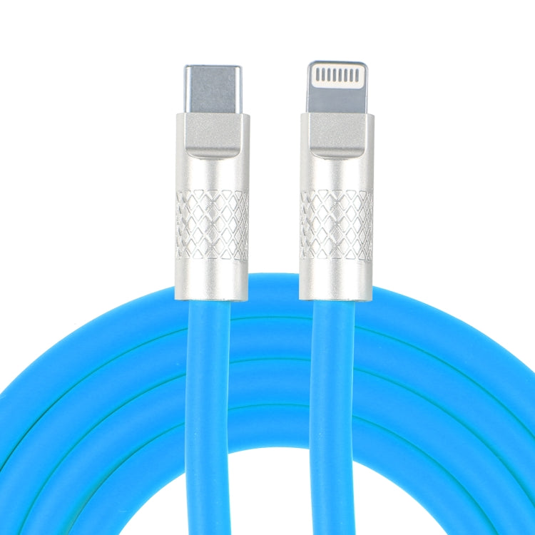 Série Mech 120W USB-C / Type-C para 8 Pinos Plugue Metálico Cabo de Dados de Carregamento Rápido em Silicone, Comprimento: 1.2m, 8 Pinos, 1.2m Type-C para 8 Pinos