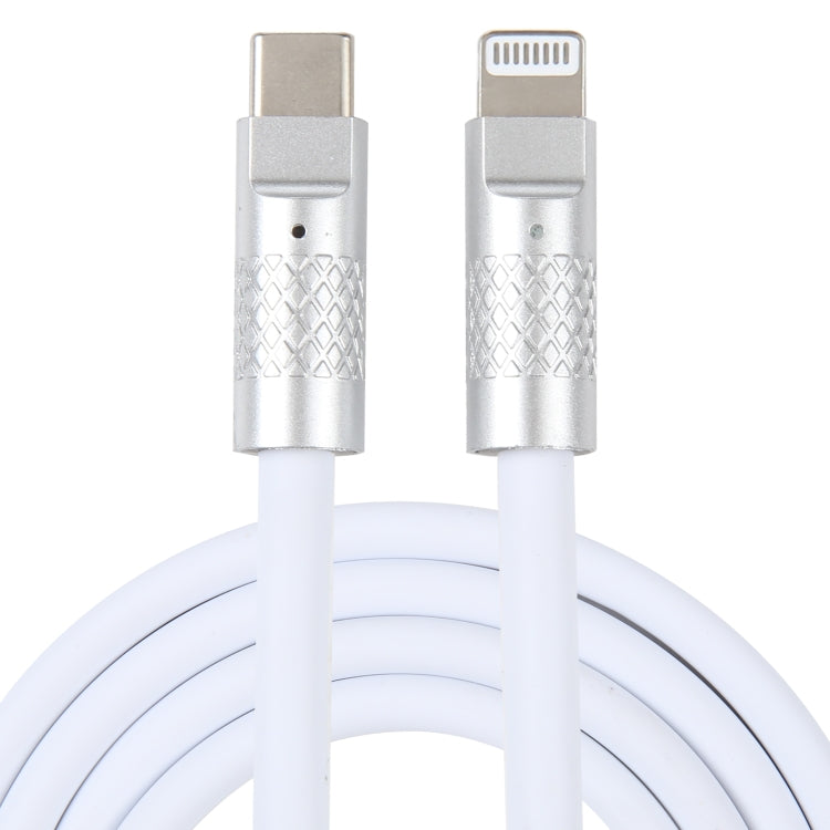Série Mech 120W USB-C / Type-C para 8 Pinos Plugue Metálico Cabo de Dados de Carregamento Rápido em Silicone, Comprimento: 1.2m, 8 Pinos, 1.2m Type-C para 8 Pinos