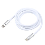 Série Mech 120W USB-C / Type-C para 8 Pinos Plugue Metálico Cabo de Dados de Carregamento Rápido em Silicone, Comprimento: 1.2m, 8 Pinos, 1.2m Type-C para 8 Pinos