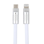Série Mech 120W USB-C / Type-C para 8 Pinos Plugue Metálico Cabo de Dados de Carregamento Rápido em Silicone, Comprimento: 1.2m, 8 Pinos, 1.2m Type-C para 8 Pinos