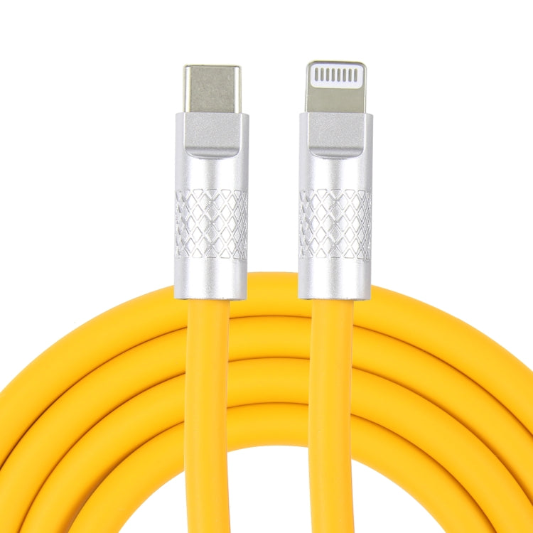 Série Mech 120W USB-C / Type-C para 8 Pinos Plugue Metálico Cabo de Dados de Carregamento Rápido em Silicone, Comprimento: 1.2m, 8 Pinos, 1.2m Type-C para 8 Pinos