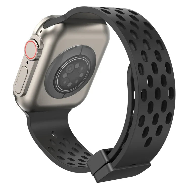Correia de Relógio em Silicone com Fecho Magnético, Para Apple Watch Series 8&7 41mm, Para Apple Watch Series 8&7 45mm