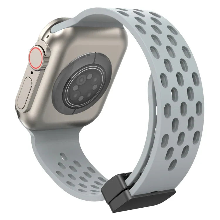 Correia de Relógio em Silicone com Fecho Magnético, Para Apple Watch Series 8&7 41mm, Para Apple Watch Series 8&7 45mm
