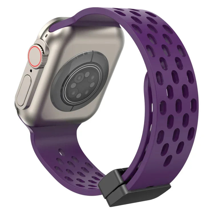 Correia de Relógio em Silicone com Fecho Magnético, Para Apple Watch Series 8&7 41mm, Para Apple Watch Series 8&7 45mm