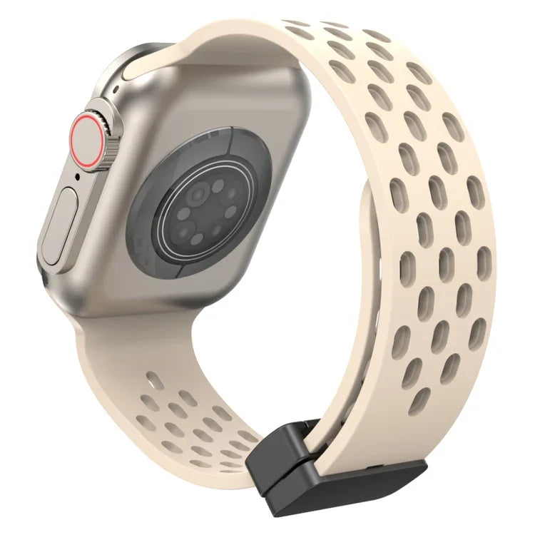 Correia de Relógio em Silicone com Fecho Magnético, Para Apple Watch Series 8&7 41mm, Para Apple Watch Series 8&7 45mm