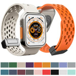 Correia de Relógio em Silicone com Fecho Magnético, Para Apple Watch Series 8&7 41mm, Para Apple Watch Series 8&7 45mm