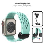 Correia de Relógio em Silicone com Fecho Magnético, Para Apple Watch Series 8&7 41mm, Para Apple Watch Series 8&7 45mm