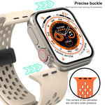 Correia de Relógio em Silicone com Fecho Magnético, Para Apple Watch Series 8&7 41mm, Para Apple Watch Series 8&7 45mm