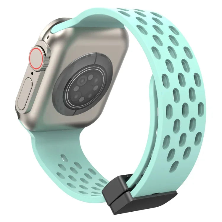Correia de Relógio em Silicone com Fecho Magnético, Para Apple Watch Series 8&7 41mm, Para Apple Watch Series 8&7 45mm