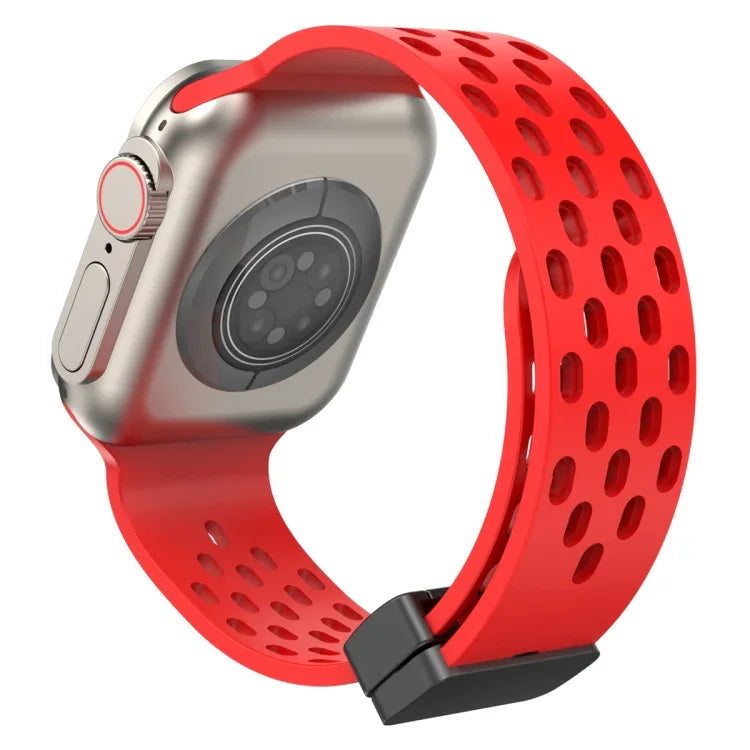 Correia de Relógio em Silicone com Fecho Magnético, Para Apple Watch Series 8&7 41mm, Para Apple Watch Series 8&7 45mm