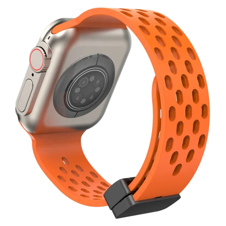 Correia de Relógio em Silicone com Fecho Magnético, Para Apple Watch Series 8&7 41mm, Para Apple Watch Series 8&7 45mm