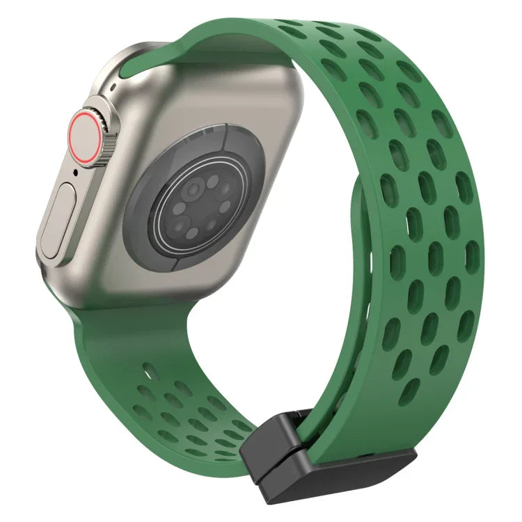 Correia de Relógio em Silicone com Fecho Magnético, Para Apple Watch Series 8&7 41mm, Para Apple Watch Series 8&7 45mm