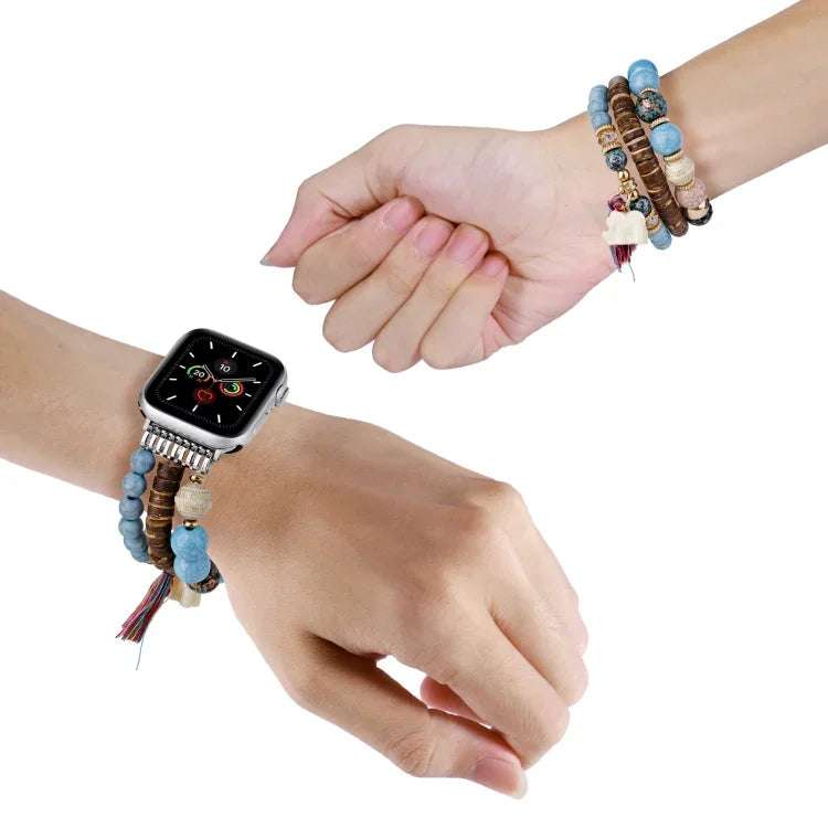 Correia de Relógio com Pingente de Elefante em Contas, Para Apple Watch 2 42 mm, Para Apple Watch 2 38mm, Para Apple Watch 42mm, Para Apple Watch 38mm