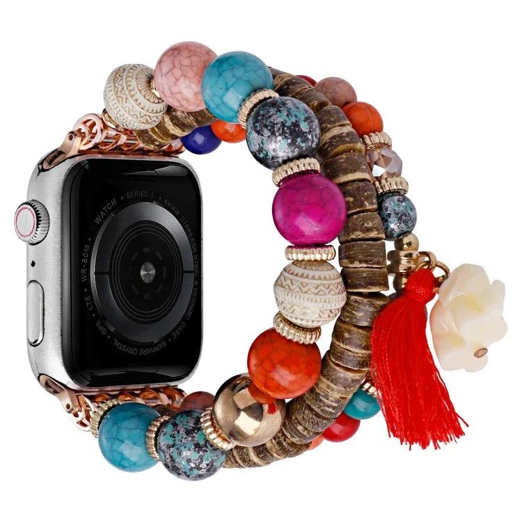 Correia de Relógio com Pingente de Elefante em Contas, Para Apple Watch 2 42 mm, Para Apple Watch 2 38mm, Para Apple Watch 42mm, Para Apple Watch 38mm