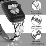 Correia Petal Metal Diamond para Apple Watch 3 38mm, Apple Watch 9 45mm, Apple Watch 3 42mm, Apple Watch 2 38mm, Apple Watch 2 42mm, Apple Watch 38mm, Apple Watch 42mm, Apple Watch 9 41mm