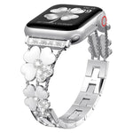 Correia Petal Metal Diamond para Apple Watch 3 38mm, Apple Watch 9 45mm, Apple Watch 3 42mm, Apple Watch 2 38mm, Apple Watch 2 42mm, Apple Watch 38mm, Apple Watch 42mm, Apple Watch 9 41mm
