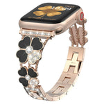 Correia Petal Metal Diamond para Apple Watch 3 38mm, Apple Watch 9 45mm, Apple Watch 3 42mm, Apple Watch 2 38mm, Apple Watch 2 42mm, Apple Watch 38mm, Apple Watch 42mm, Apple Watch 9 41mm
