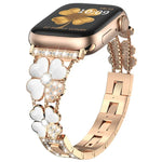 Correia Petal Metal Diamond para Apple Watch 3 38mm, Apple Watch 9 45mm, Apple Watch 3 42mm, Apple Watch 2 38mm, Apple Watch 2 42mm, Apple Watch 38mm, Apple Watch 42mm, Apple Watch 9 41mm