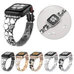 Correia Petal Metal Diamond para Apple Watch 3 38mm, Apple Watch 9 45mm, Apple Watch 3 42mm, Apple Watch 2 38mm, Apple Watch 2 42mm, Apple Watch 38mm, Apple Watch 42mm, Apple Watch 9 41mm