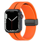 Pulseira de Relógio em Silicone com Fivela Dobrável de Duas Cores, Para Apple Watch 9 45mm, Para Apple Watch 9 41mm