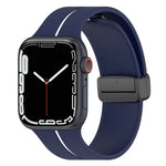 Pulseira de Relógio em Silicone com Fivela Dobrável de Duas Cores, Para Apple Watch 9 45mm, Para Apple Watch 9 41mm