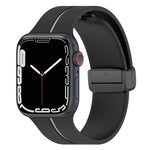 Pulseira de Relógio em Silicone com Fivela Dobrável de Duas Cores, Para Apple Watch 9 45mm, Para Apple Watch 9 41mm