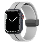 Pulseira de Relógio em Silicone com Fivela Dobrável de Duas Cores, Para Apple Watch 9 45mm, Para Apple Watch 9 41mm