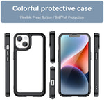 Capa para telemóvel da série colorida em acrílico + TPU, para iPhone 15