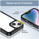 Capa para telemóvel da série colorida em acrílico + TPU, para iPhone 15