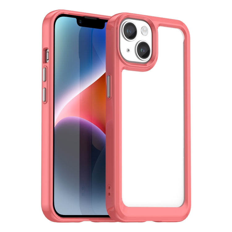 Capa para telemóvel da série colorida em acrílico + TPU, para iPhone 15