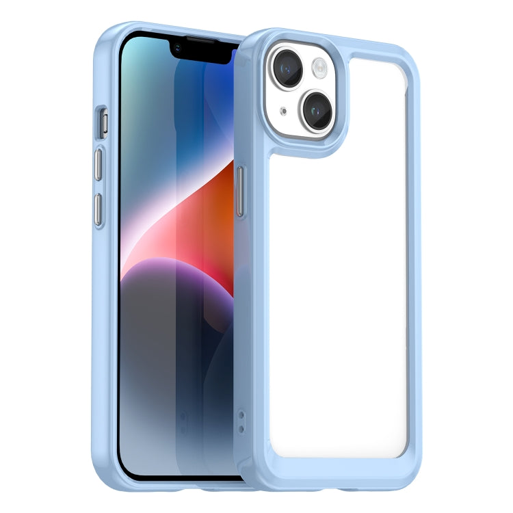 Capa para telemóvel da série colorida em acrílico + TPU, para iPhone 15