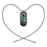 Mijobs Metal Pendant Stainless Steel Watch Necklace, For Xiaomi Smart Band 10 / 9 / 8