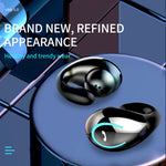 YX08 Auriculares Estéreo Sem Fios Bluetooth V5.0 Ultra-leves com Gancho para orelha, Binaurais, Duplos