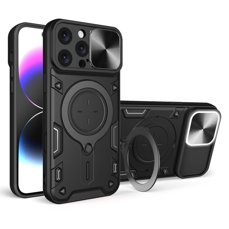 Capa de Telemóvel com Suporte Magnético Deslizante com Textura CD, Para iPhone 17e / 16e, Para iPhone 17 Pro Max, Para iPhone 17 Pro, Para iPhone 17, Para iPhone Air, Para iPhone 16 Pro Max, Para iPhone 16 Pro, Para iPhone 16 Plus