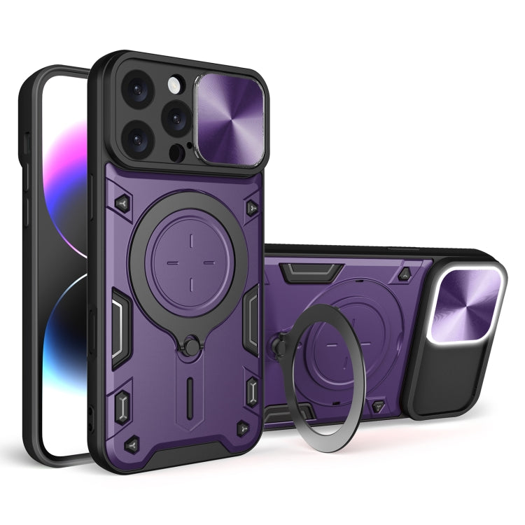 Capa de Telemóvel com Suporte Magnético Deslizante com Textura CD, Para iPhone 17e / 16e, Para iPhone 17 Pro Max, Para iPhone 17 Pro, Para iPhone 17, Para iPhone Air, Para iPhone 16 Pro Max, Para iPhone 16 Pro, Para iPhone 16 Plus