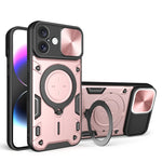 Capa de Telemóvel com Suporte Magnético Deslizante com Textura CD, Para iPhone 17e / 16e, Para iPhone 17 Pro Max, Para iPhone 17 Pro, Para iPhone 17, Para iPhone Air, Para iPhone 16 Pro Max, Para iPhone 16 Pro, Para iPhone 16 Plus