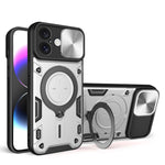 Capa de Telemóvel com Suporte Magnético Deslizante com Textura CD, Para iPhone 17e / 16e, Para iPhone 17 Pro Max, Para iPhone 17 Pro, Para iPhone 17, Para iPhone Air, Para iPhone 16 Pro Max, Para iPhone 16 Pro, Para iPhone 16 Plus