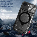 Capa de Telemóvel com Suporte Magnético Deslizante com Textura CD, Para iPhone 17e / 16e, Para iPhone 17 Pro Max, Para iPhone 17 Pro, Para iPhone 17, Para iPhone Air, Para iPhone 16 Pro Max, Para iPhone 16 Pro, Para iPhone 16 Plus